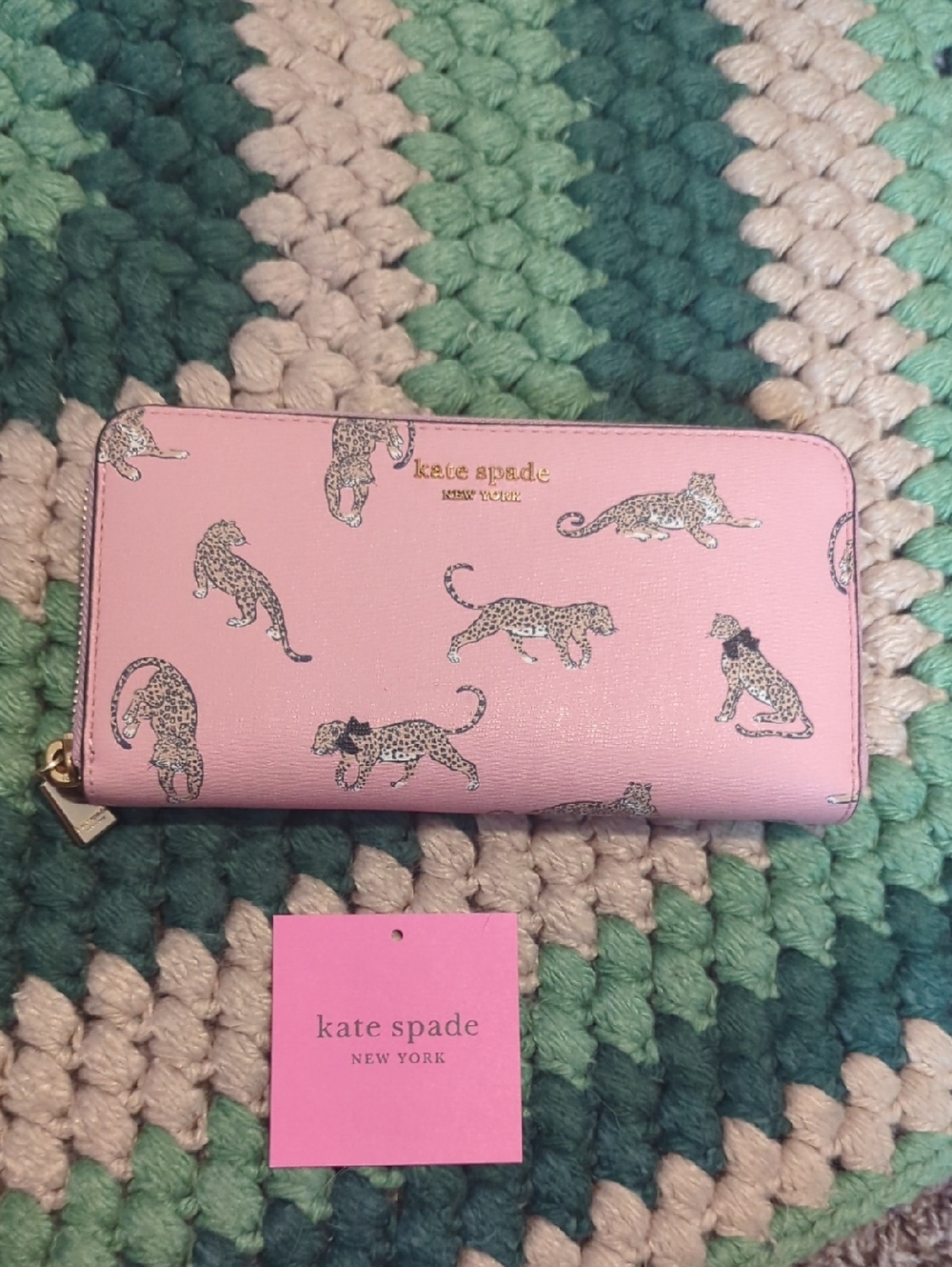 kate spade Pink Leopard Morgan Wallet